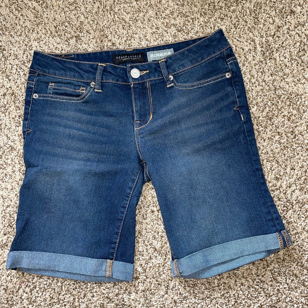 Aeropostale • Bermuda Dark Jean Shorts